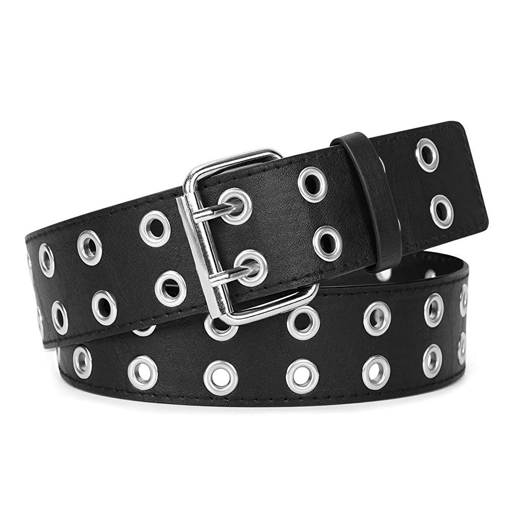 PALAY Belt for Women Gothic Leather Waist Belt For Women Punk Rock Grommet Jeans Party Body Jewelry Accessories for Women and Girls (Black 7, 1) PALAY Belt for Women Gothic Leather Waist Belt For Women Punk Rock Grommet Jeans Party Body Jewelry Accessories for Women and Girls (Black 7, 1)